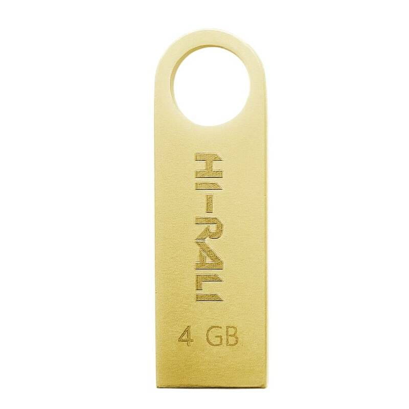 Флеш-накопичувач USB 4GB Hi-Rali Shuttle Series Gold (HI-4GBSHGD)