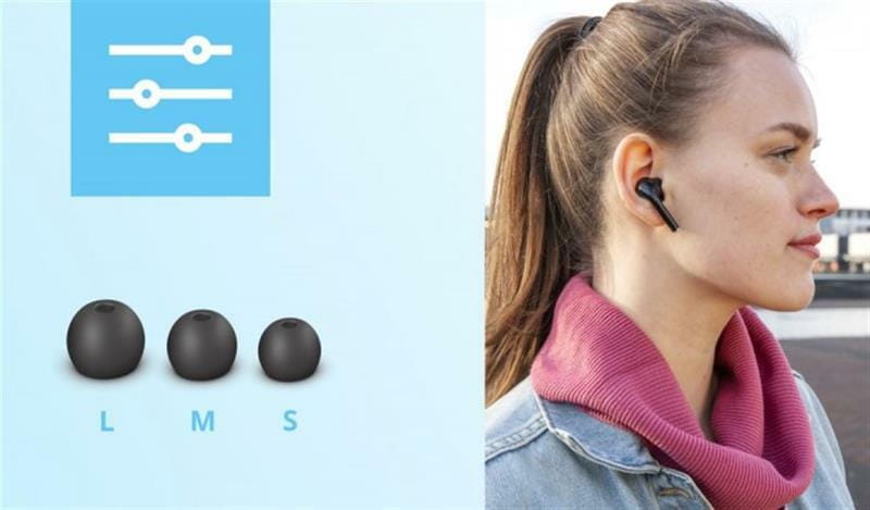 Bluetooth-гарнiтура Trust Nika Touch True Black (23554)