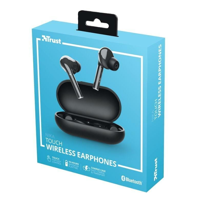 Bluetooth-гарнiтура Trust Nika Touch True Black (23554)