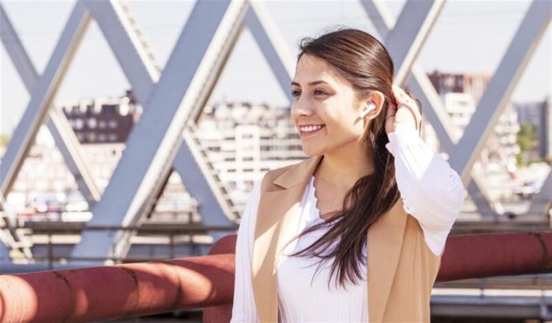 Bluetooth-гарнiтура Trust Nika Touch True White (23705)