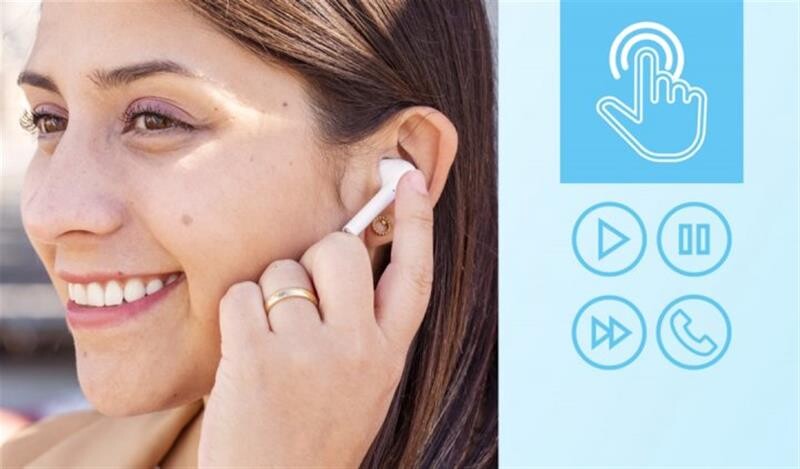 Bluetooth-гарнiтура Trust Nika Touch True White (23705)
