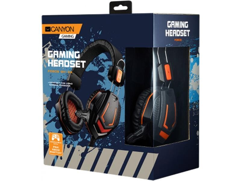 Гарнитура Canyon CND-SGHS3A Black/Orange