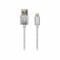 Фото - Кабель Canyon USB - Lightning 1м, Pearl White (CNE-CFI3PW) в обплетеннi | click.ua