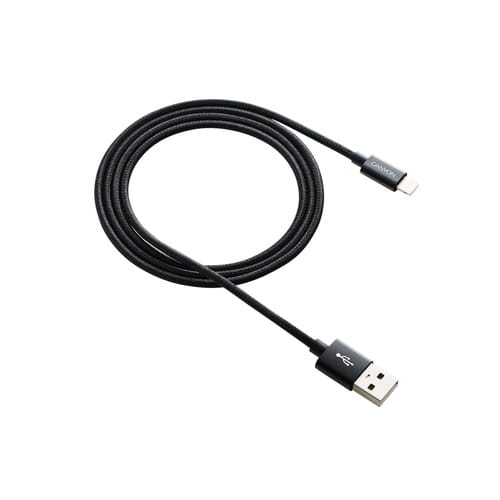 Фото - Кабель Canyon   USB - Lightning , 8-pin, обплетення, 1 м, Black (CNE-CF (M/M)