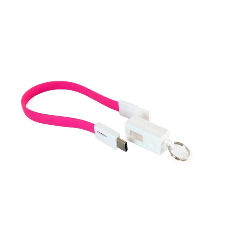 Кабель Extradigital USB-USB Type C, 0.18м Pink (KBU1788)