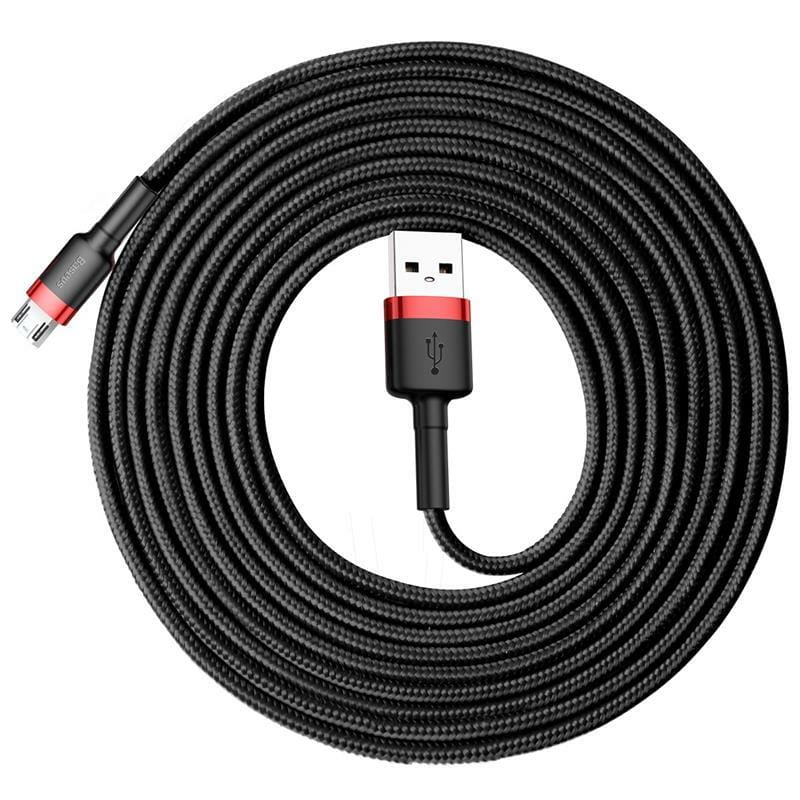Кабель Baseus Cafule USB-microUSB, 1.5A, 2м Black/Red (CAMKLF-C91)
