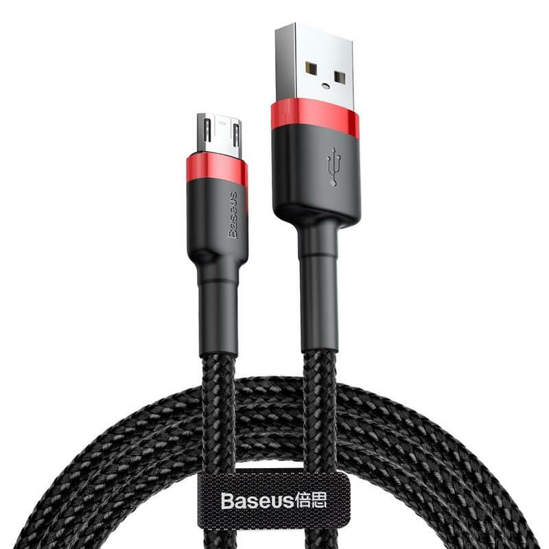 Кабель Baseus Cafule USB-microUSB, 1.5A, 2м Black/Red (CAMKLF-C91)
