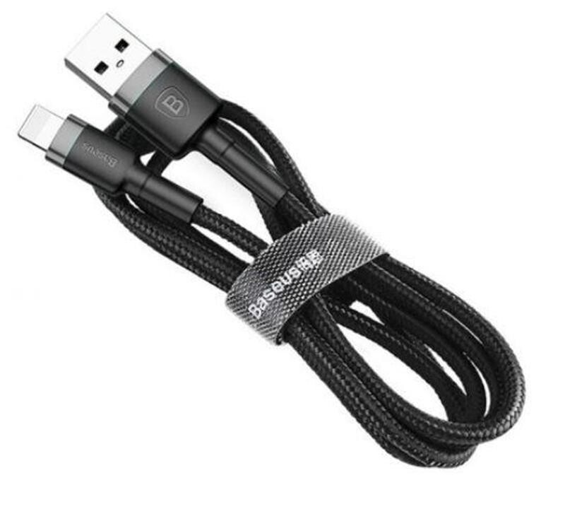 Кабель Baseus Cafule USB-Lightning, 0.5м Grey-Black (CALKLF-AG1)