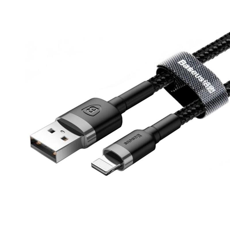 Кабель Baseus Cafule USB-Lightning, 0.5м Grey-Black (CALKLF-AG1)