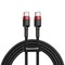 Фото - Кабель Baseus Cafule USB-C-USB-C, PD2.0 60W 1м Black/Red (CATKLF-G91) | click.ua
