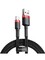 Фото - Кабель Baseus Cafule USB-Lightning, 0.5м Red-Black (CALKLF-A19) | click.ua
