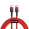 Фото - Кабель Baseus Cafule USB-C-USB-C, PD2.0, 60W 2м Red (CATKLF-H09) | click.ua