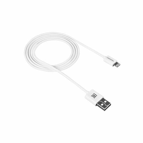 Photos - Cable (video, audio, USB) Canyon Кабель  USB - Lightning 1м, White  CNE-CFI1W (CNE-CFI1W)