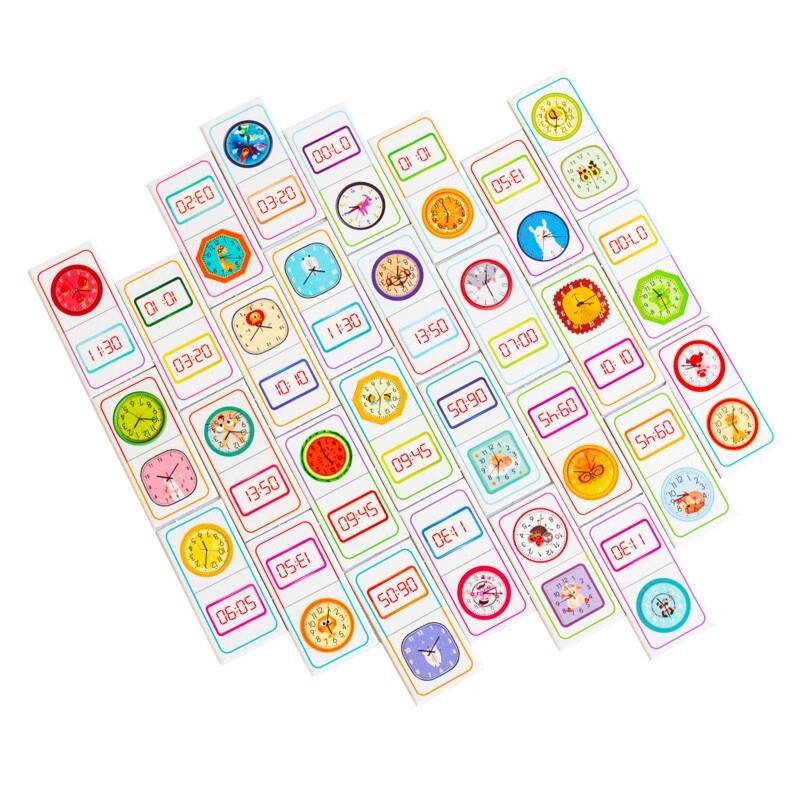 Розвивальна гра. Доміно. Вивчаємо час