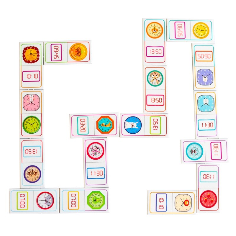 Розвивальна гра. Доміно. Вивчаємо час