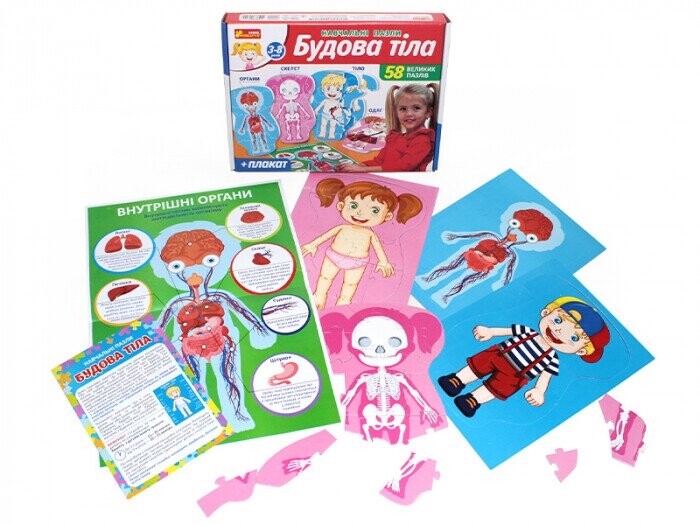 Навчальні пазли. Будова тіла
