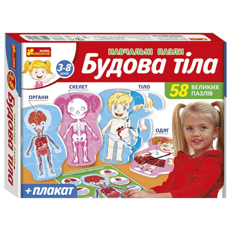 Навчальні пазли. Будова тіла