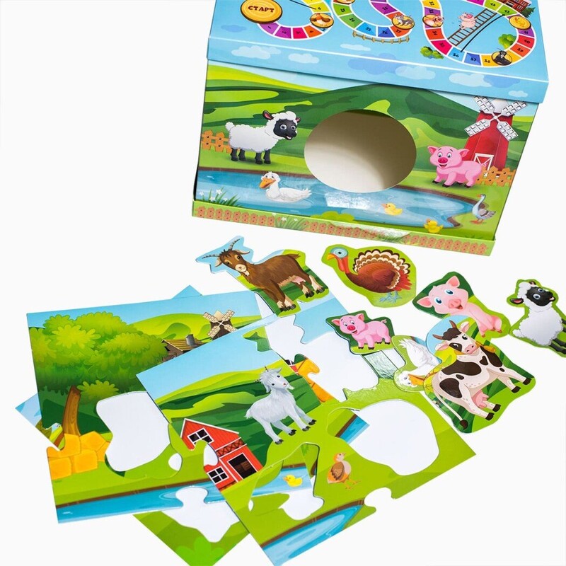 Навчальна гра. Тварини на фермі. Розроблено на основі методу Монтессорі