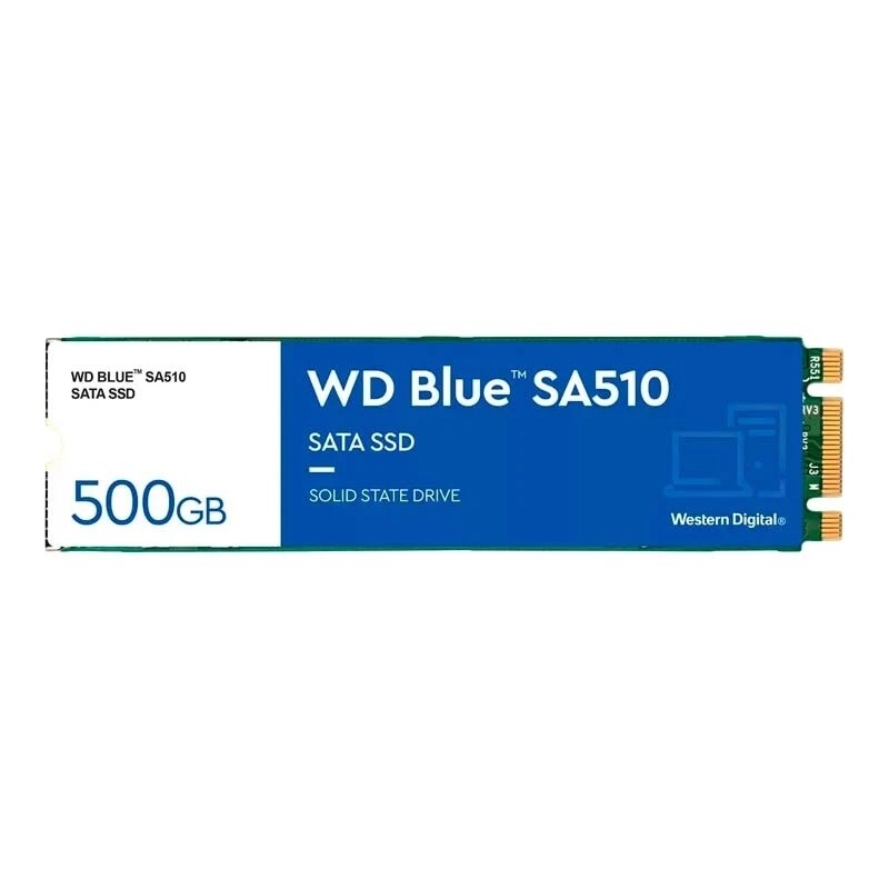 Накопитель SSD 500GB WD Blue SA510 M.2 2280 SATAIII 3D TLC (WDS500G3B0B)
