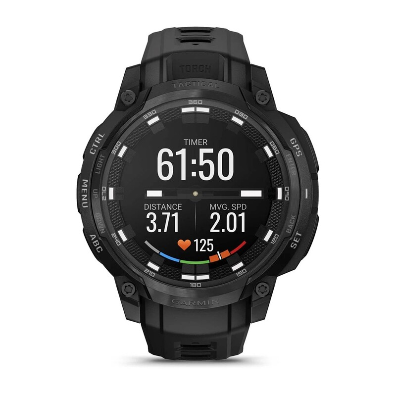 Смарт-часы Garmin Instinct Crossover AMOLED Tactical Black with Black Silicone (010-03398-42)