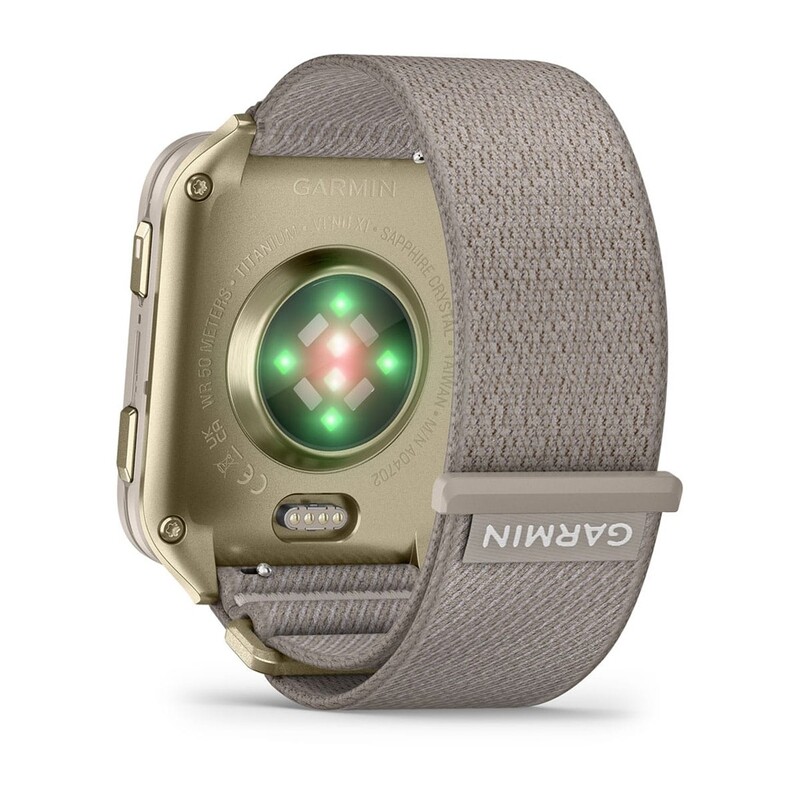 Смарт-часы Garmin Venu X1 Soft Gold Titanium with French Grey Nylon (010-02980-33)