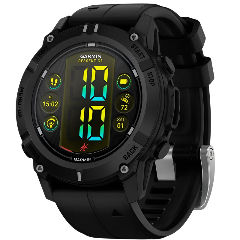 Смарт-часы Garmin Descent G2 Black with Black Silicone (010-02986-13)
