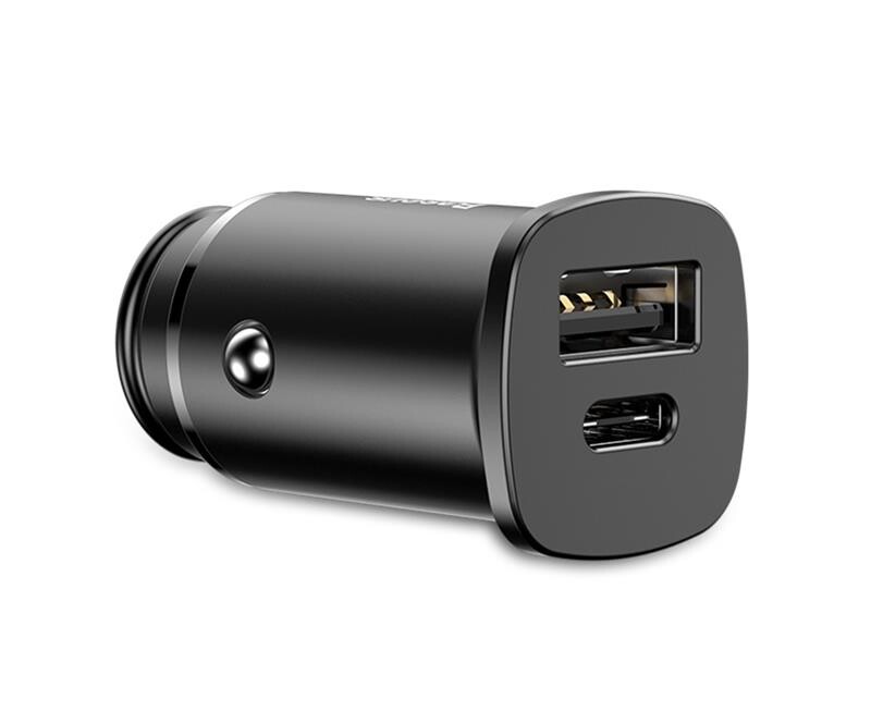 Автомобильное зарядное устройство Baseus Square Metal (2USB, 4.5A) 30W Black (CCALL-AS01)