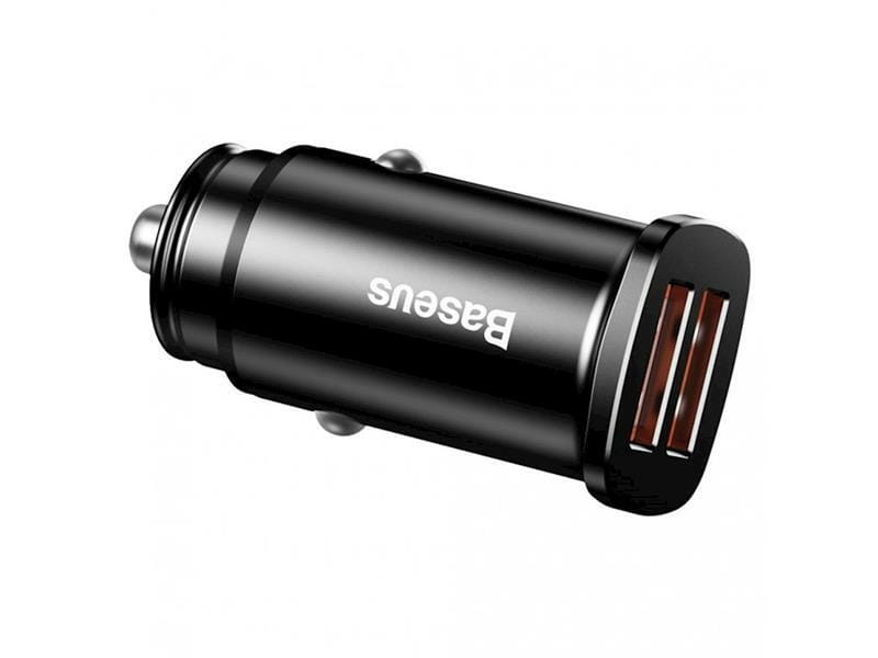 Автомобильное зарядное устройство Baseus Square Metal (2USB, 5A) 30W Black (CCALL-DS01)