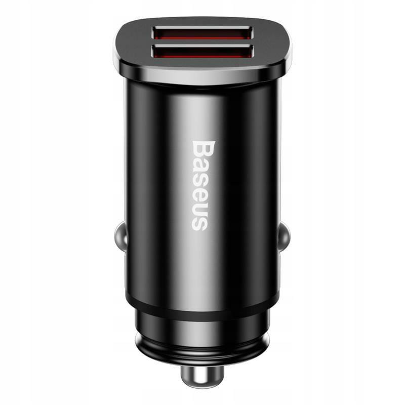 Автомобильное зарядное устройство Baseus Square Metal (2USB, 5A) 30W Black (CCALL-DS01)