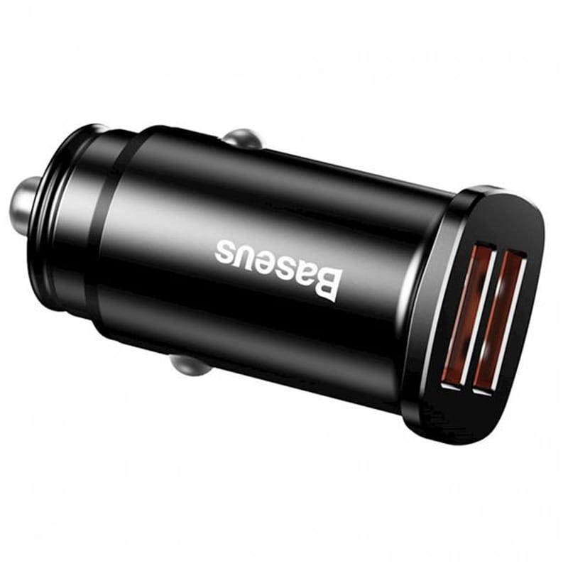 Автомобильное зарядное устройство Baseus Square Metal (2USB, 5A) 30W Black (CCALL-DS01)