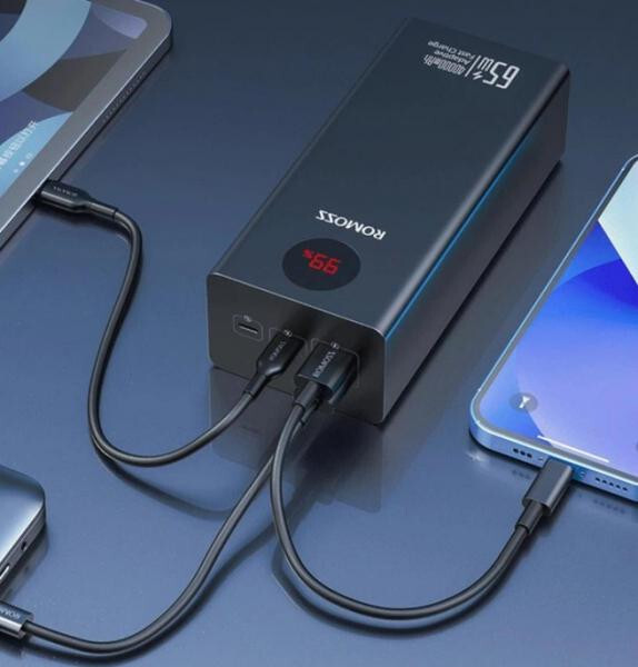 Универсальная мобильная батарея Romoss PEA40S Pro 40000mAh 65W Black (PEA40-382-2131H)