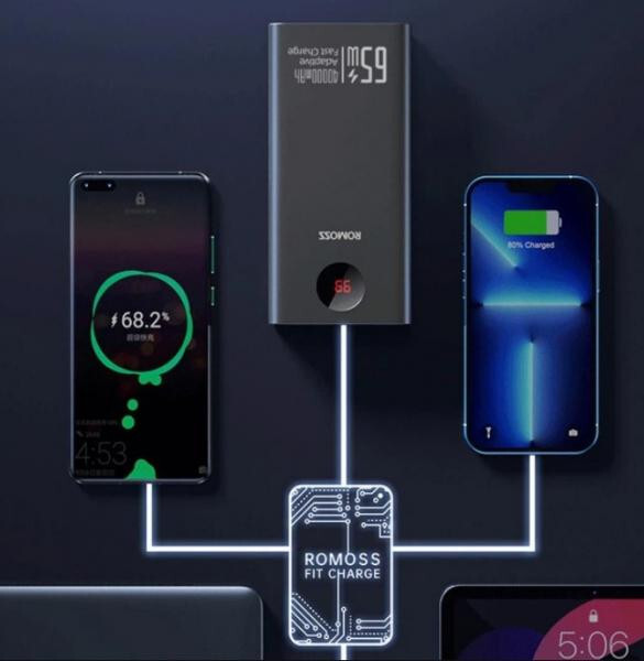 Универсальная мобильная батарея Romoss PEA40S Pro 40000mAh 65W Black (PEA40-382-2131H)