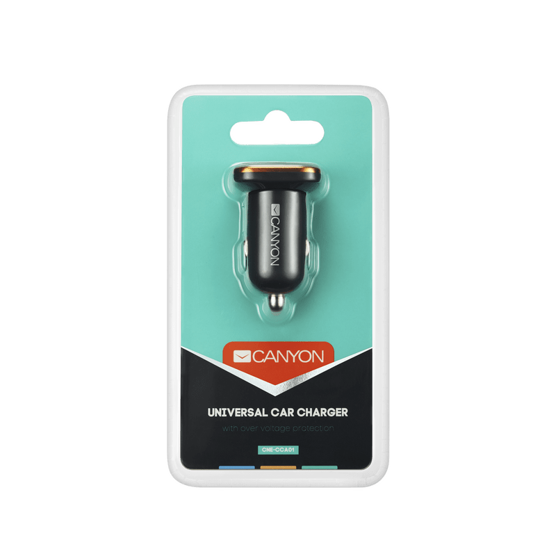 Автомобильное зарядное устройство Canyon (1USB, 1A) Black (CNE-CCA01B)