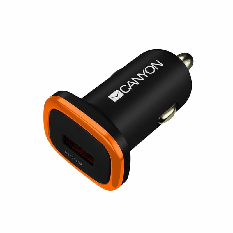 Автомобильное зарядное устройство Canyon (1USB, 1A) Black (CNE-CCA01B)