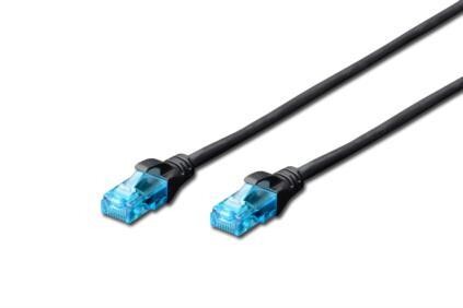 Патч-корд Digitus (DK-1512-010/BL) cat.5e, U/UTP, 1м, AWG 26/7, PVC, чорний
