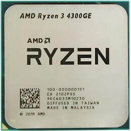 Процесор AMD Ryzen 3 4300GE (3.5GHz 4MB 35W AM4) Tray (100-000000151)