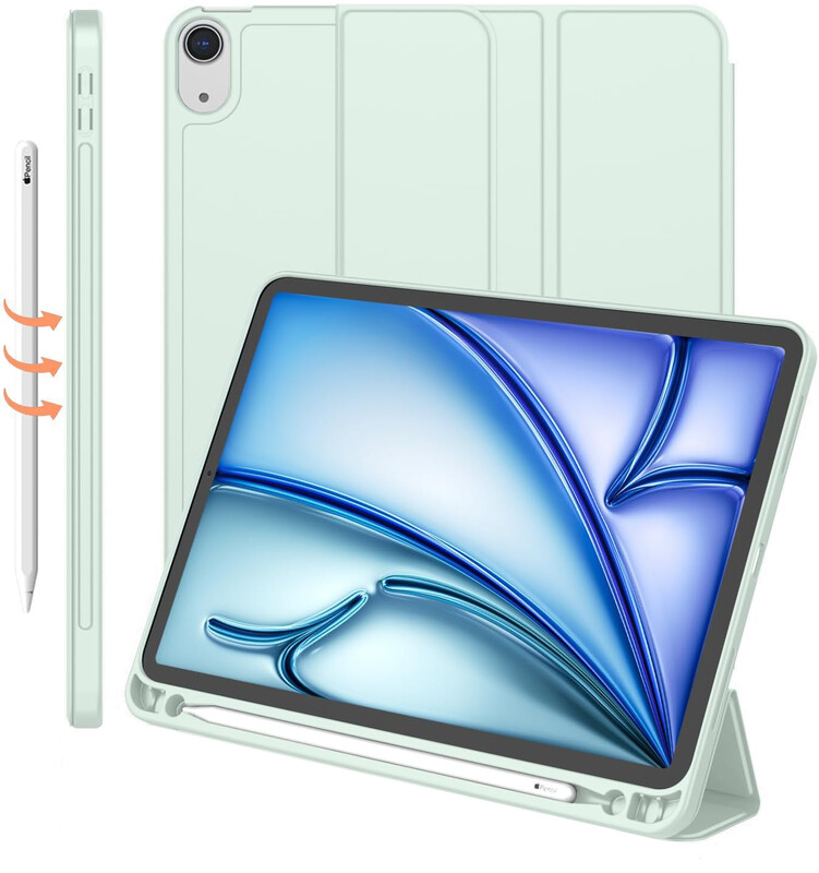 Чeхол BeCover Tri Fold Soft TPU с креплением Apple Pencil для Apple iPad Air 11" M4 2026 Green (715231)