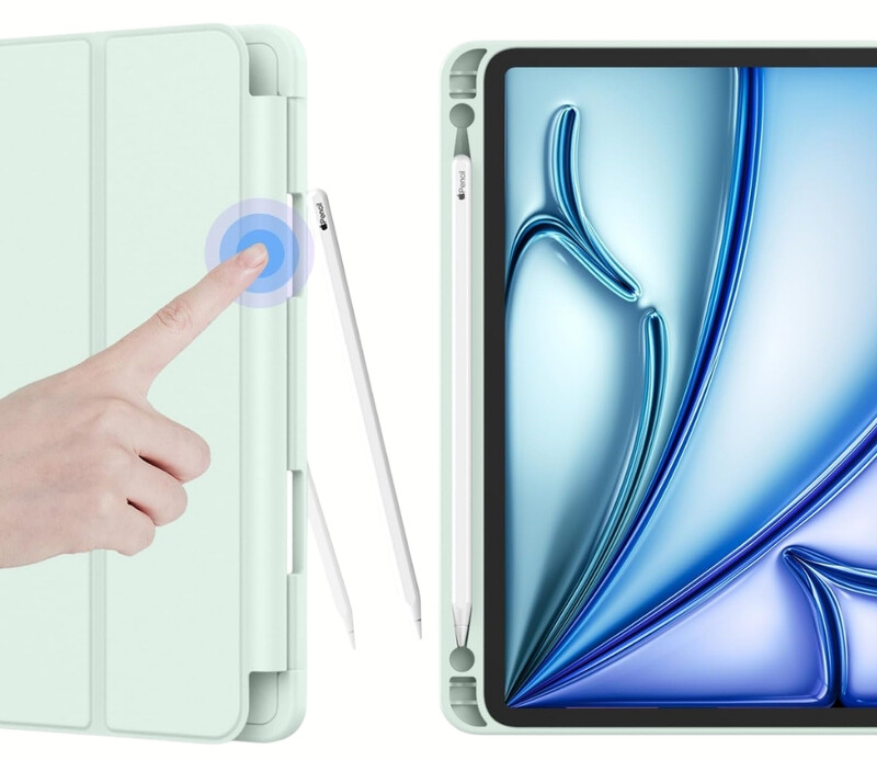 Чeхол BeCover Tri Fold Soft TPU с креплением Apple Pencil для Apple iPad Air 11" M4 2026 Green (715231)
