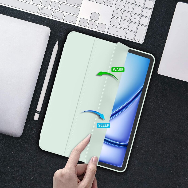 Чeхол BeCover Tri Fold Soft TPU с креплением Apple Pencil для Apple iPad Air 11" M4 2026 Green (715231)