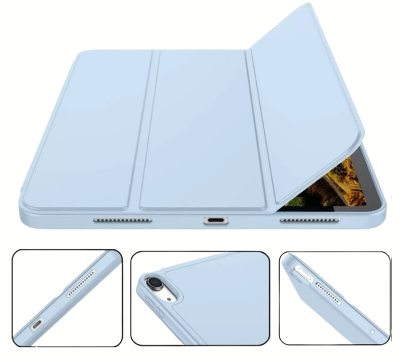 Чeхол BeCover Tri Fold Soft TPU с креплением Apple Pencil для Apple iPad Air 11" M4 2026 Light Blue (715232)