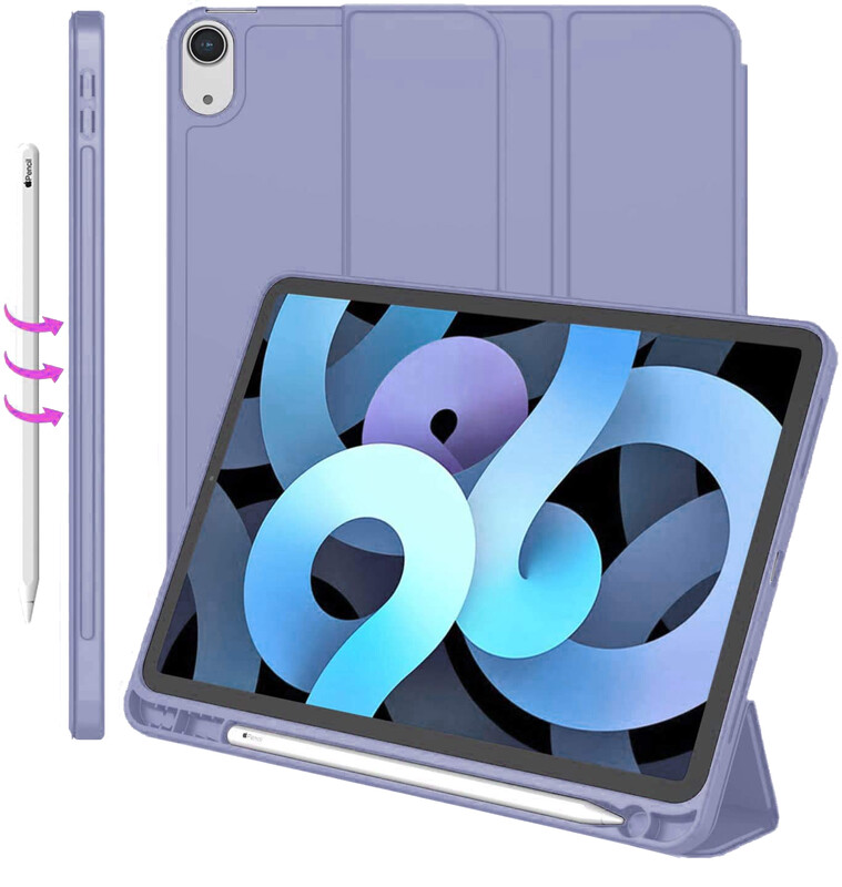 Чeхол BeCover Tri Fold Soft TPU с креплением Apple Pencil для Apple iPad Air 11" M4 2026 Purple (715233)