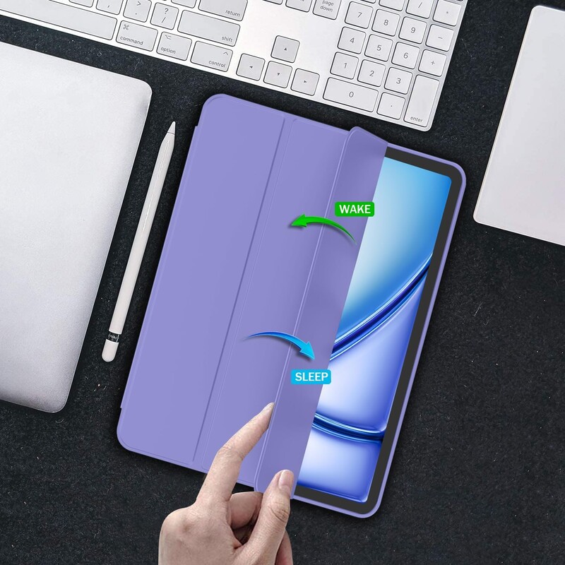 Чeхол BeCover Tri Fold Soft TPU с креплением Apple Pencil для Apple iPad Air 11" M4 2026 Purple (715233)