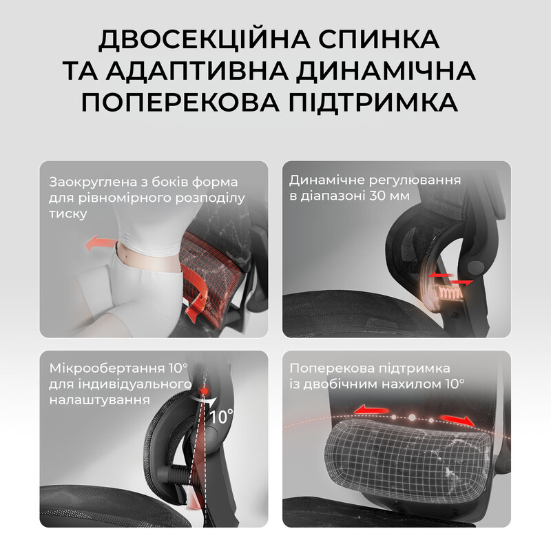 Крісло офісне Sihoo M59AS Mesh Black (DM59AS-M302)