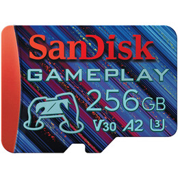 Карта памяти MicroSDXC 256GB UHS-1/U3 Class 10 SanDisk GamePlay R190/W130MB/s (SDSQXAV-256G-GN6XN)