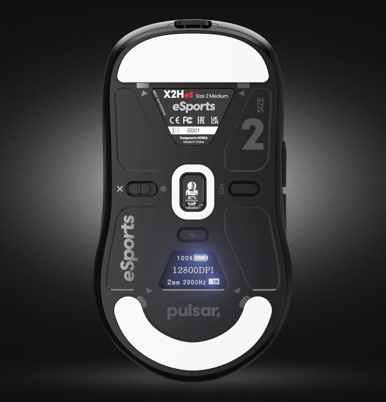 Миша бездротова Pulsar X2H v3 eS Size2 8K Black Wireless (PX2H3ES21)