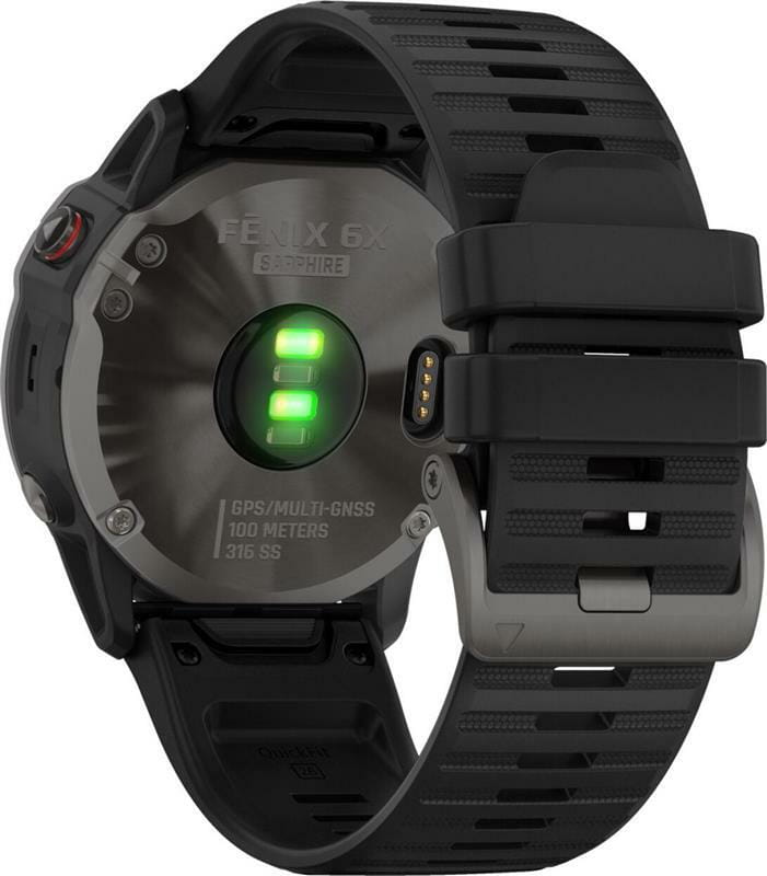 Смарт-часы Garmin Fenix 6X Pro Sapphire Carbon Grey DLC with Black Band (010-02157-11)