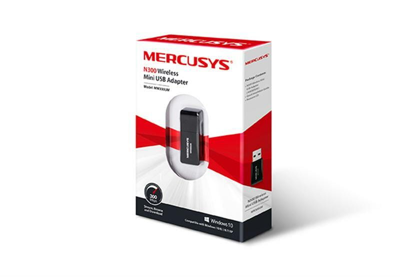 Беспроводной адаптер Mercusys MW300UM (N300, USB)