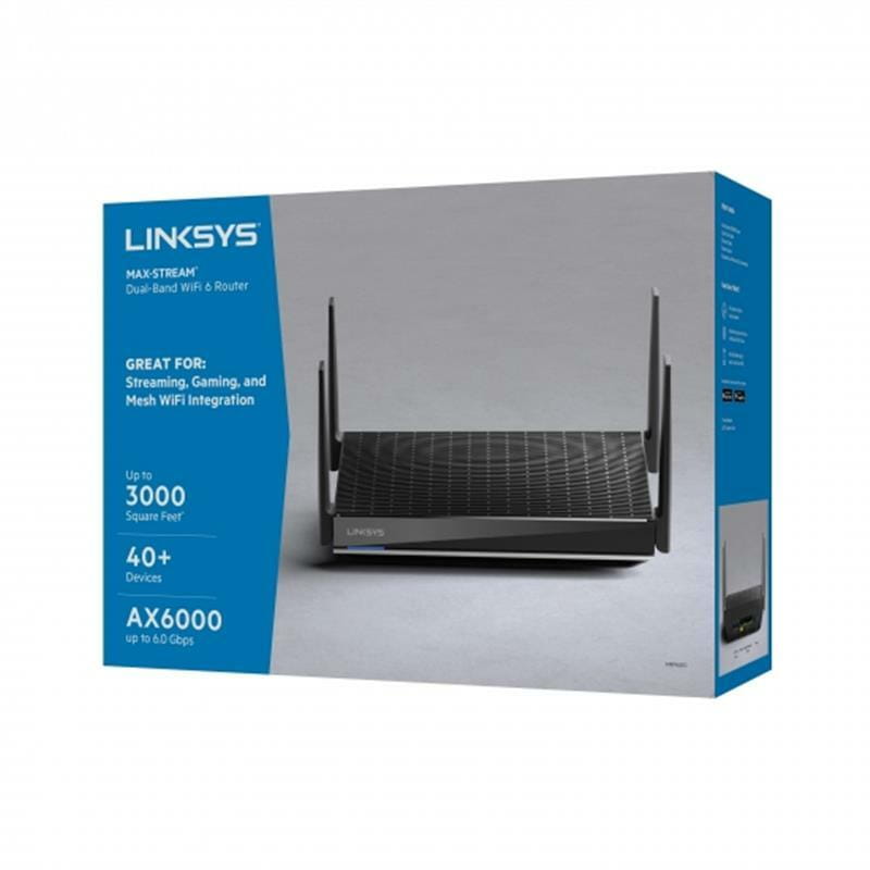 Беспроводной маршрутизатор LinkSys MR9600 (MR9600-EU) (AX6000, 4xGE LAN, 1xGE WAN, 2xUSB 3.0, 4 вн. антенны)