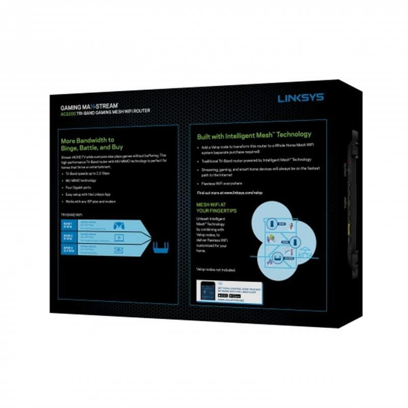 Беспроводной маршрутизатор LinkSys MR9000 (MR9000-EU) (AC3000, 4xGE LAN, 1xGE WAN, 1xUSB 3.0, 4 вн. антенны)