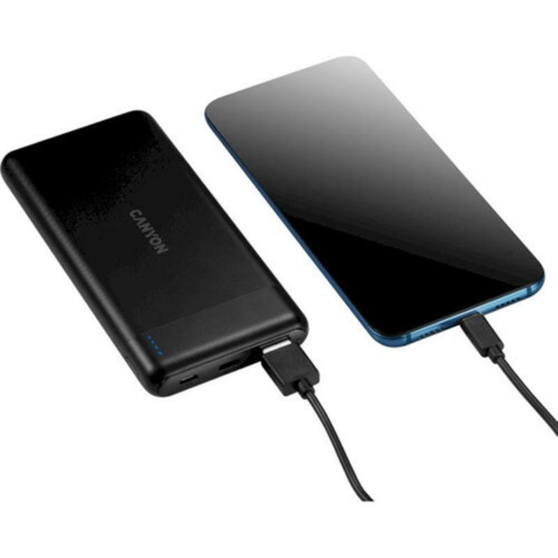 Универсальная мобильная батарея Canyon 10000mAh Black (CNE-CPB1007B)